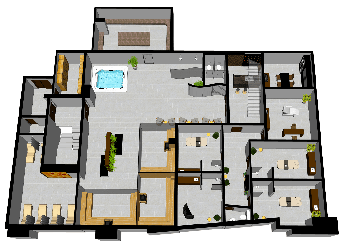 ZONE Private Health Club - sprat 1, teretana, brazen, svlačionice, beauty corner